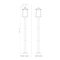 Z-Lite Rainer 4 Light Outdoor Post Mounted Fixture, 13.5in. W x 98in. H, Black 5015PHBR-567P-BK - alternate 7